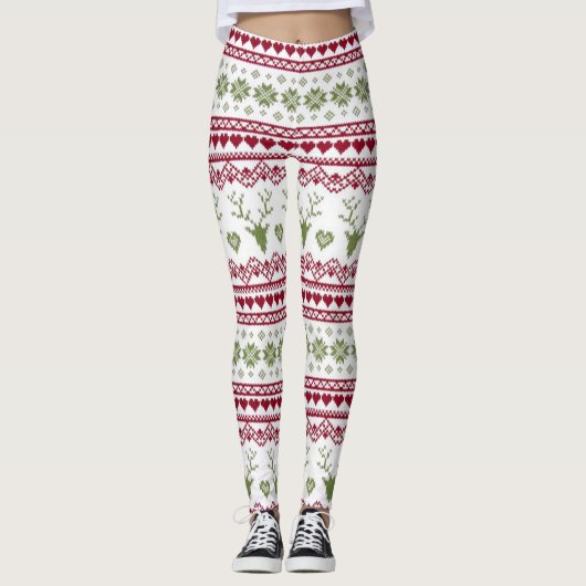Kerstschilfers, Leggings voor kerstmis, harten en  (Voorkant)