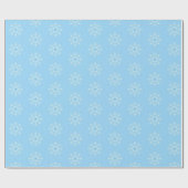kerstschilfers met blauw sneeuwvlokken cadeaupapier (Vlak)