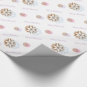 kerstschilfers met kerstinslag cadeaupapier (Hoek)