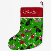 KerstSchnauzer - Aangepaste naam Kleine Kerstsok (Achterkant)