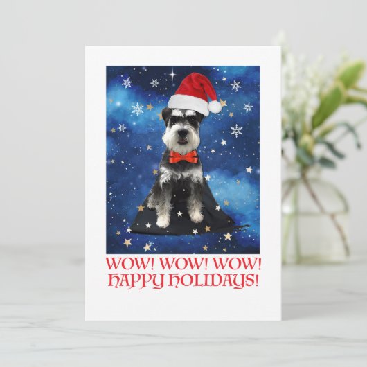 Kerstschnauzer Aankondiging (Staand voorkant)
