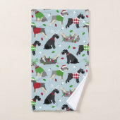 Kerstschnauzer Bad Handdoek (Handdoek)
