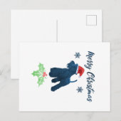 Kerstschnauzer Briefkaart (Voorkant / Achterkant)