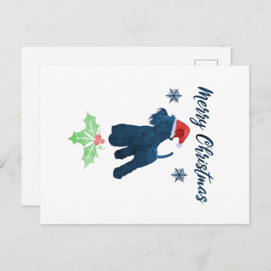 Kerstschnauzer Briefkaart (Voorkant / Achterkant)