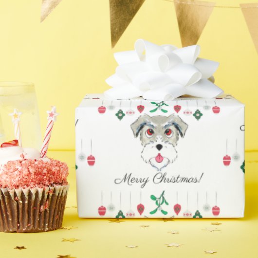 Kerstschnauzer Cadeaupapier (Verjaardagsfeest)