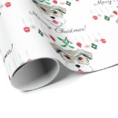 Kerstschnauzer Cadeaupapier (Rol Hoek)