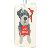 Kerstschnauzer Dog Santa Hat Air Freshener Luchtverfrisser (Links)