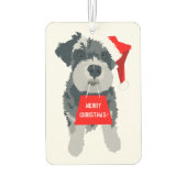 Kerstschnauzer Dog Santa Hat Air Freshener Luchtverfrisser (Achterkant)