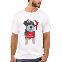 KerstSchnauzer Dog Santa Hat T-Shirt