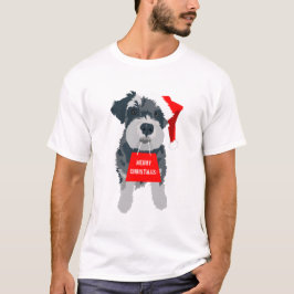KerstSchnauzer Dog Santa Hat T-Shirt