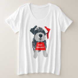 KerstSchnauzer Dog Santa Hat T-Shirt