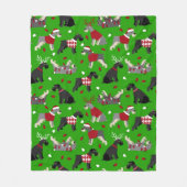 Kerstschnauzer Fleece Blanket (Voorkant)