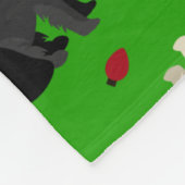 Kerstschnauzer Fleece Blanket (Hoek)