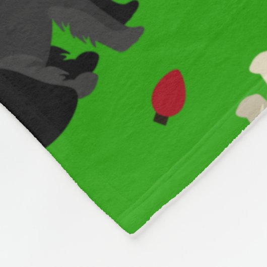 Kerstschnauzer Fleece Blanket (Hoek)