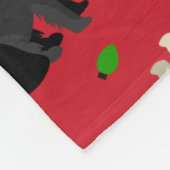 Kerstschnauzer Fleece Blanket Deken (Hoek)