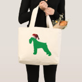 Kerstschnauzer Grote Tote Bag (Voorkant (product))