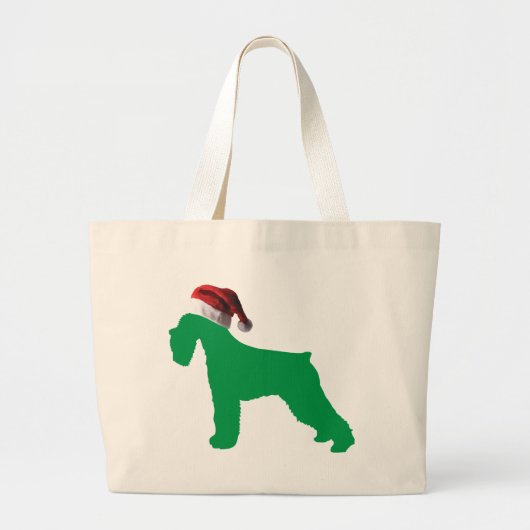 Kerstschnauzer Grote Tote Bag (Voorkant)