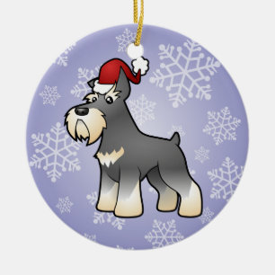 Kerstschnauzer Keramisch Ornament