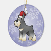 Kerstschnauzer Keramisch Ornament (Links)
