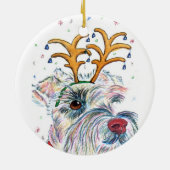 Kerstschnauzer Keramisch Ornament (Achterkant)