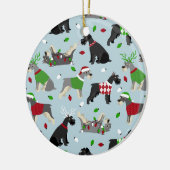 Kerstschnauzer Keramisch Ornament (Links)