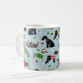 Kerstschnauzer Koffiemok (Voorkant links)