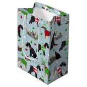Kerstschnauzer Medium Cadeauzakje (Voorkant Gekanteld)