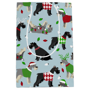 Kerstschnauzer Medium Cadeauzakje