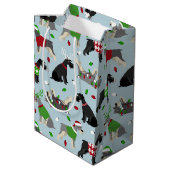 Kerstschnauzer Medium Cadeauzakje (Achterkant Gekanteld)
