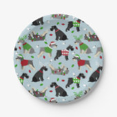 Kerstschnauzer Papieren Bordje (Voorkant)