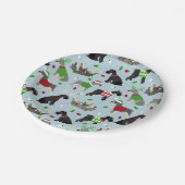 Kerstschnauzer Papieren Bordje (Gekanteld)