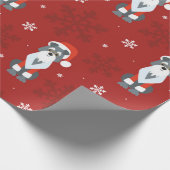 KerstSchnauzer Pattern Cadeaupapier (Hoek)