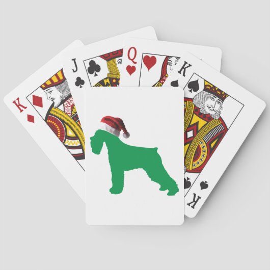 Kerstschnauzer Pokerkaarten (Achterkant)
