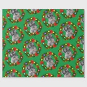 KerstSchnauzer Salt Pepper Cadeaupapier (Vlak)