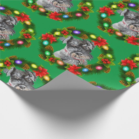 KerstSchnauzer Salt Pepper Cadeaupapier (Hoek)