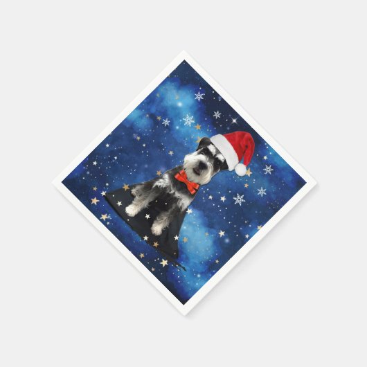 Kerstschnauzer Servet (Hoek)