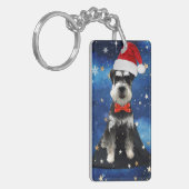 Kerstschnauzer Sleutelhanger (Voorkant Links)