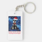 Kerstschnauzer Sleutelhanger (achterkant)