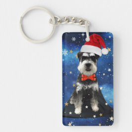 Kerstschnauzer Sleutelhanger