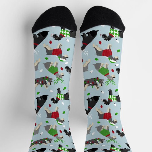 Kerstschnauzer Socks Sokken (Top)
