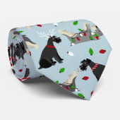 Kerstschnauzer Stropdas (Opgerold)