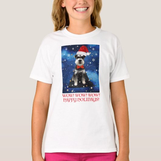 Kerstschnauzer T-shirt (Voorkant)