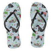 Kerstschnauzer Teenslippers (Voetbed)
