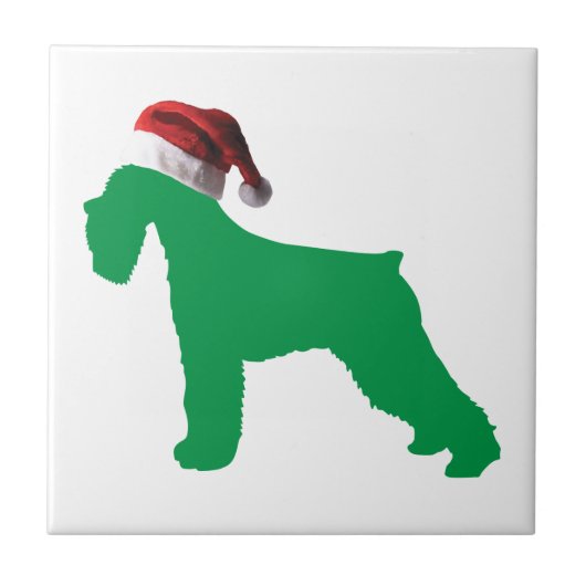 Kerstschnauzer Tegeltje (Voorkant)