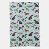 Kerstschnauzer Theedoek (Verticaal)