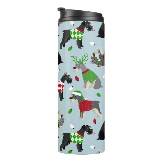 Kerstschnauzer Thermosbeker (Geroteerd rechts)