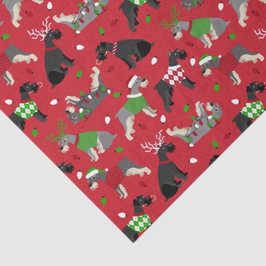 Kerstschnauzer, tijdpapier tissuepapier (Detail)