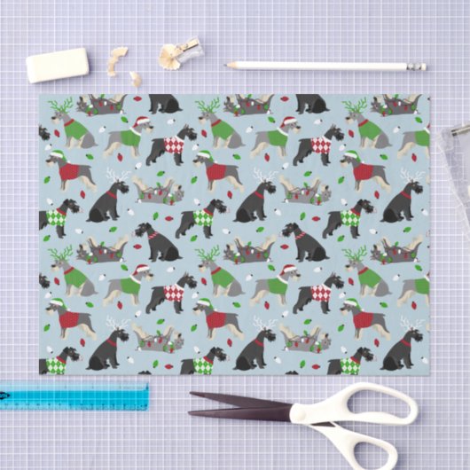 Kerstschnauzer Tissuepapier (Craft)