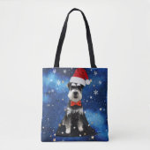 Kerstschnauzer Tote Bag (Voorkant)