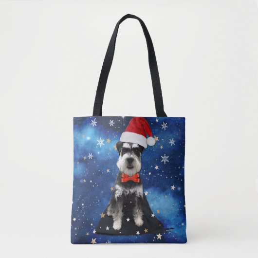 Kerstschnauzer Tote Bag (Voorkant)